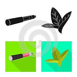 Isolated object of accessories and harm sign. Collection of accessories and euphoria stock vector illustration.