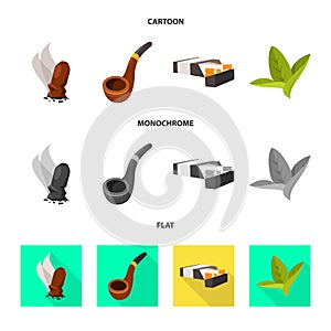 Isolated object of accessories and harm sign. Set of accessories and euphoria vector icon for stock.