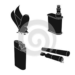 Isolated object of addiction and euphoria logo. Collection of addiction and habit stock vector illustration.