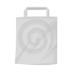 Isolated object of bag and paper icon. Web element of bag and minimarket stock vector illustration.