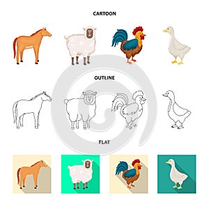 Isolated object of breeding and kitchen  symbol. Collection of breeding and organic  vector icon for stock.