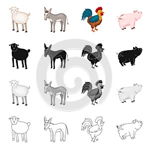 Isolated object of breeding and kitchen  symbol. Collection of breeding and organic  vector icon for stock.