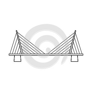 Isolated object of bridgework and bridge logo. Set of bridgework and landmark vector icon for stock.