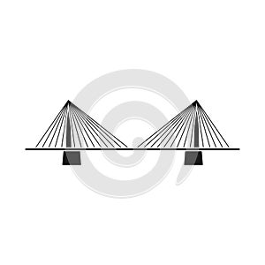 Isolated object of bridgework and bridge sign. Collection of bridgework and landmark vector icon for stock.