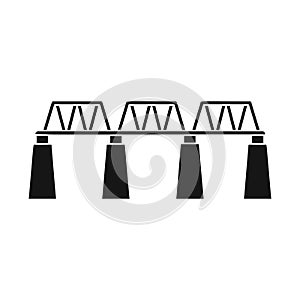 Isolated object of bridgework and bridge sign. Set of bridgework and landmark stock symbol for web.