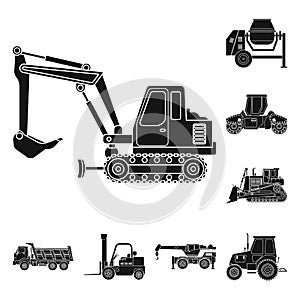 Isolated object of build and construction sign. Collection of build and machinery vector icon for stock.