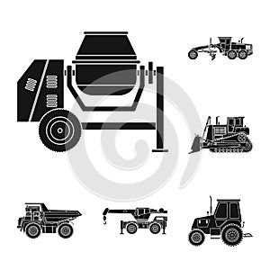 Isolated object of build and construction sign. Set of build and machinery vector icon for stock.