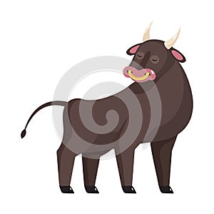 Isolated object of bull and cow symbol. Set of bull and beef vector icon for stock.