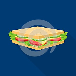 Isolated object of burger and hoagie symbol. Web element of burger and toast vector icon for stock.