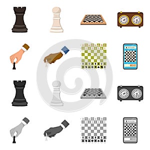 Isolated object of checkmate and thin symbol. Collection of checkmate and target vector icon for stock.