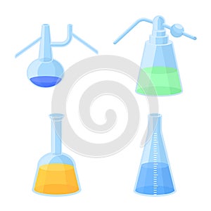 Isolated object of chemistry and science logo. Collection of chemistry and laboratory vector icon for stock.