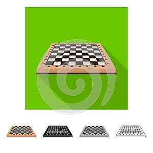 Isolated object of chessboard and board symbol. Set of chessboard and empty stock symbol for web.