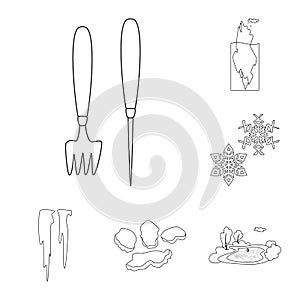 Isolated object of clean  and wet  icon. Collection of clean  and purity stock vector illustration.