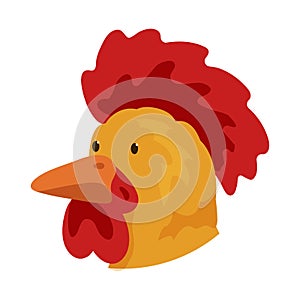 Isolated object of cock and face icon. Collection of cock and husbandry stock symbol for web.