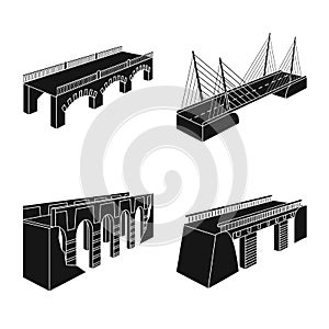 Isolated object of construct and side logo. Set of construct and architecture vector icon for stock.