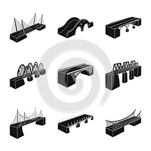 Isolated object of construct and side sign. Set of construct and architecture stock vector illustration.