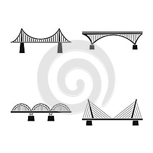 Vector illustration of construct and side symbol. Collection of construct and bridge vector icon for stock.