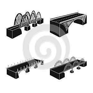 Isolated object of construct and side symbol. Set of construct and architecture vector icon for stock.
