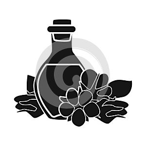 Isolated object of cottonseed and ball icon. Collection of cottonseed and medicine stock symbol for web.