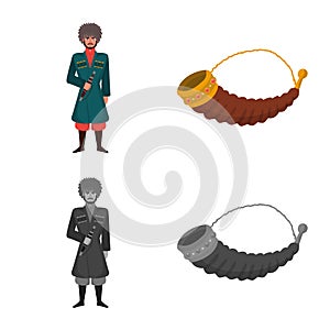 Isolated object of culture and sightseeing icon. Collection of culture and originality vector icon for stock.