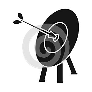 Isolated object of dartboard and dart sign. Web element of dartboard and aim stock symbol for web.