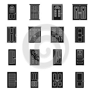 Isolated object of decorative and construction icon. Set of decorative and interior stock vector illustration.