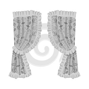 Isolated object of drapes and frill sign. Set of drapes and dining vector icon for stock.