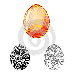 Isolated object of egg and dragon logo. Collection of egg and transparent stock vector illustration.