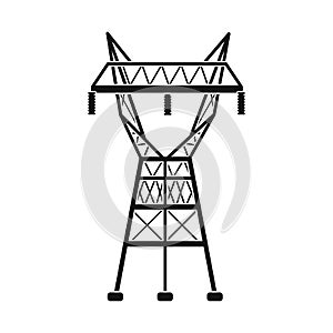 Isolated object of electrical and station icon. Graphic of electrical and transmit stock vector illustration.