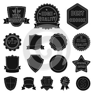 Isolated object of emblem and badge symbol. Collection of emblem and sticker vector icon for stock.