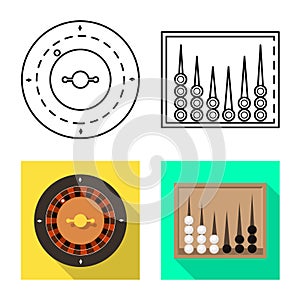 Isolated object of entertainment and competition logo. Collection of entertainment and rivalry stock vector illustration