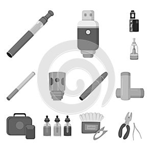 Vector illustration of equipment and pipe sign. Set of equipment and taste vector icon for stock.