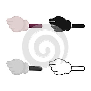 Isolated object of fist and hand sign. Web element of fist and arm stock vector illustration.