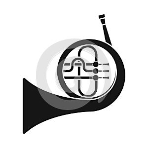 Isolated object of French and horn icon. Web element of French and music stock symbol for web.