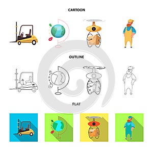 Isolated object of goods and cargo icon. Collection of goods and warehouse stock symbol for web.