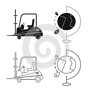 Isolated object of goods and cargo icon. Collection of goods and warehouse vector icon for stock.