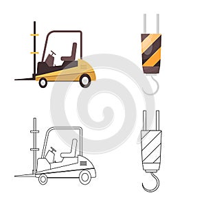 Isolated object of goods and cargo icon. Set of goods and warehouse stock symbol for web.