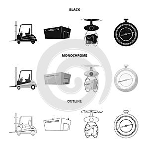 Isolated object of goods and cargo icon. Set of goods and warehouse stock vector illustration.