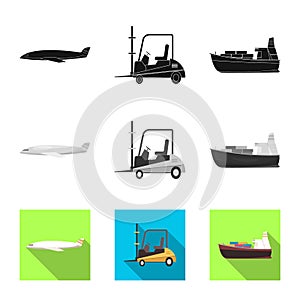 Isolated object of goods and cargo icon. Set of goods and warehouse stock vector illustration.