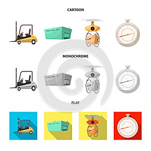 Isolated object of goods and cargo icon. Set of goods and warehouse stock vector illustration.