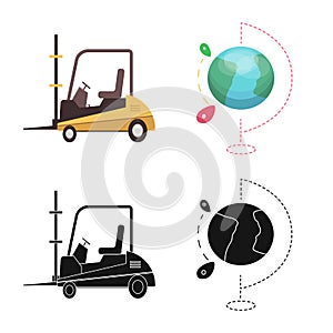 Isolated object of goods and cargo logo. Set of goods and warehouse stock vector illustration.