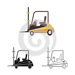 Isolated object of goods and cargo sign. Set of goods and warehouse stock symbol for web.