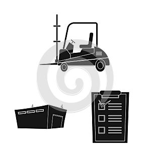 Isolated object of goods and cargo symbol. Set of goods and warehouse stock vector illustration.