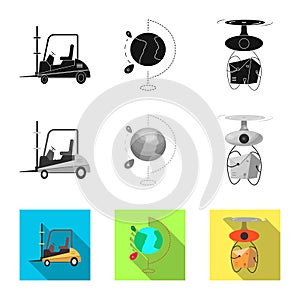Isolated object of goods and cargo symbol. Set of goods and warehouse vector icon for stock.