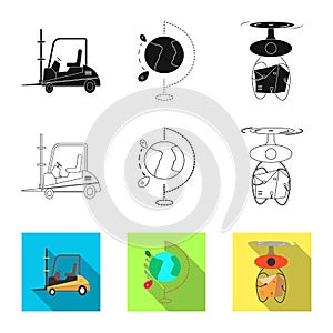 Isolated object of goods and cargo symbol. Set of goods and warehouse vector icon for stock.
