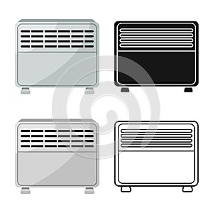 Isolated object of heater and device icon. Web element of heater and ceramic vector icon for stock.