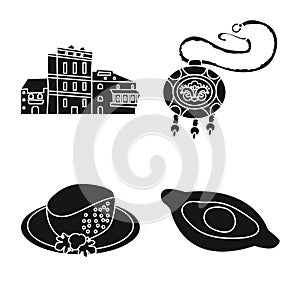 Isolated object of heritage and originality sign. Collection of heritage and traditions stock vector illustration.