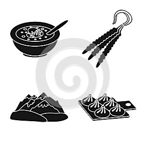 Isolated object of heritage and originality sign. Collection of heritage and traditions vector icon for stock.