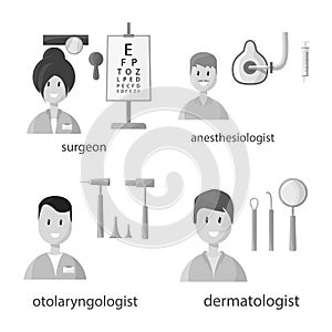 Isolated object of hospital and healthcare icon. Set of hospital and medical stock vector illustration.