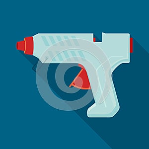 Isolated object of hotmelt and gun symbol. Graphic of hotmelt and pistol stock vector illustration.